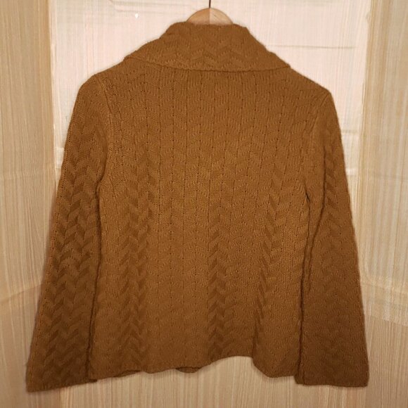 JM Collection Womens Brown Chunky Cardigan Large - Picture 2 of 7